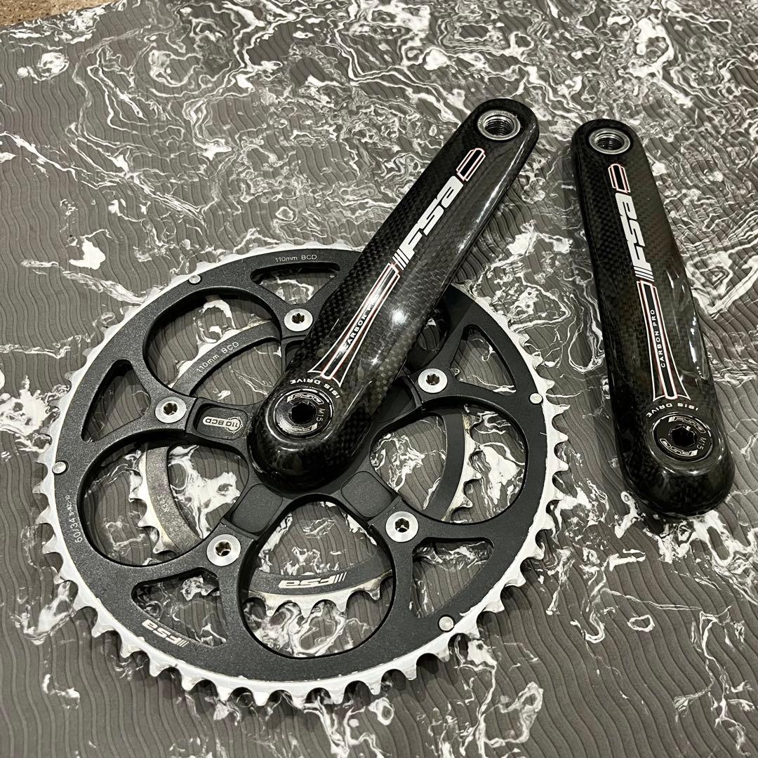 FSA Carbon Pro クランクセット 170mm 50/34T ISIS