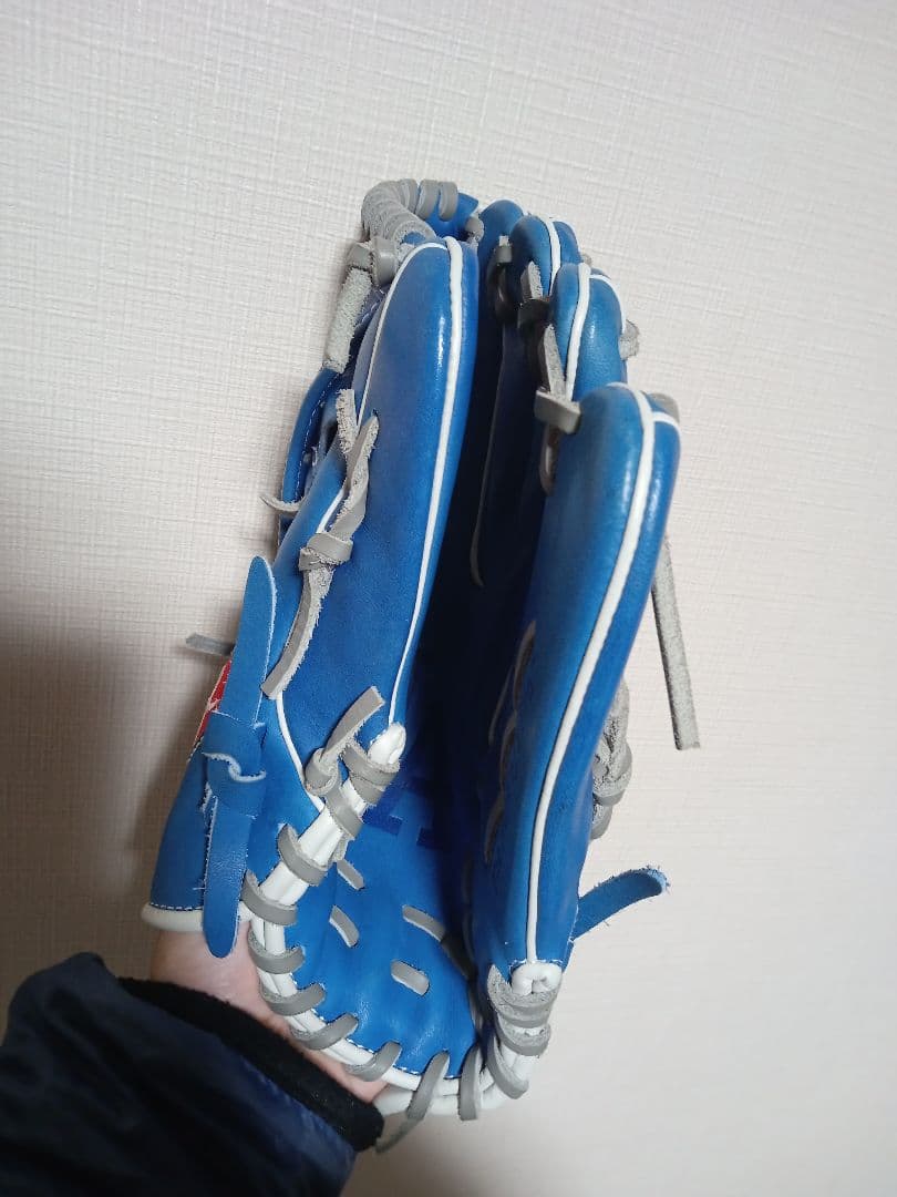 Rawlings 軟式グローブ 青 LAロゴ 大人用 内野用