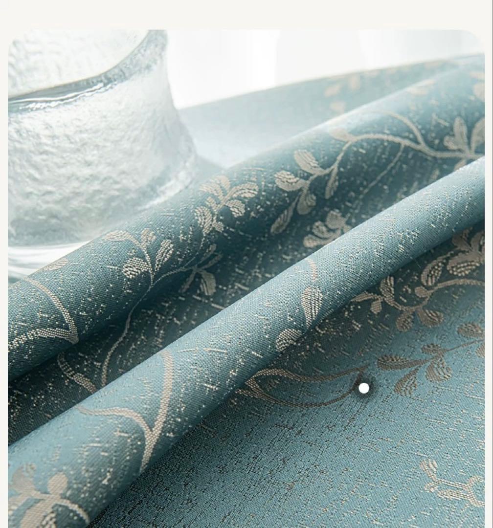 99％遮光】藤蔓刺繍 ナノ完全遮光カーテン 2枚／100cm×200cm洗濯可