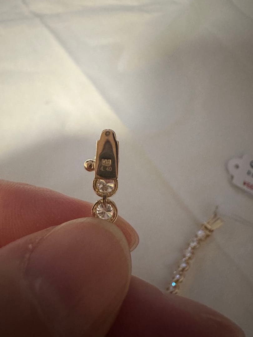 高品質天然ダイヤモンドブレスレット　K18YG 4.40ct