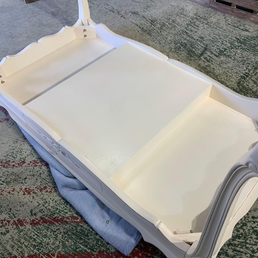 J829 ダイニングテーブル 引き出し付 アンティーク調 猫脚