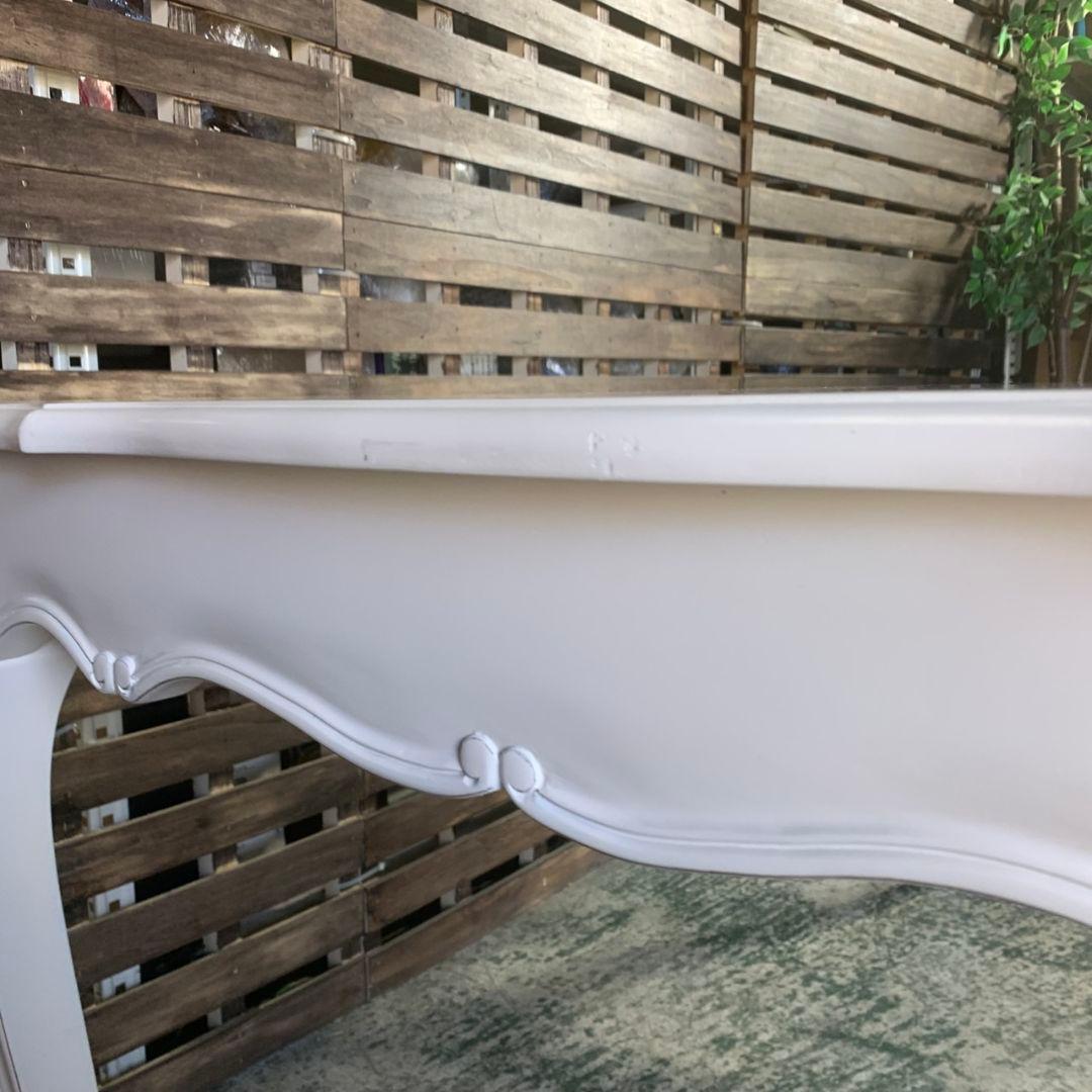 J829 ダイニングテーブル 引き出し付 アンティーク調 猫脚