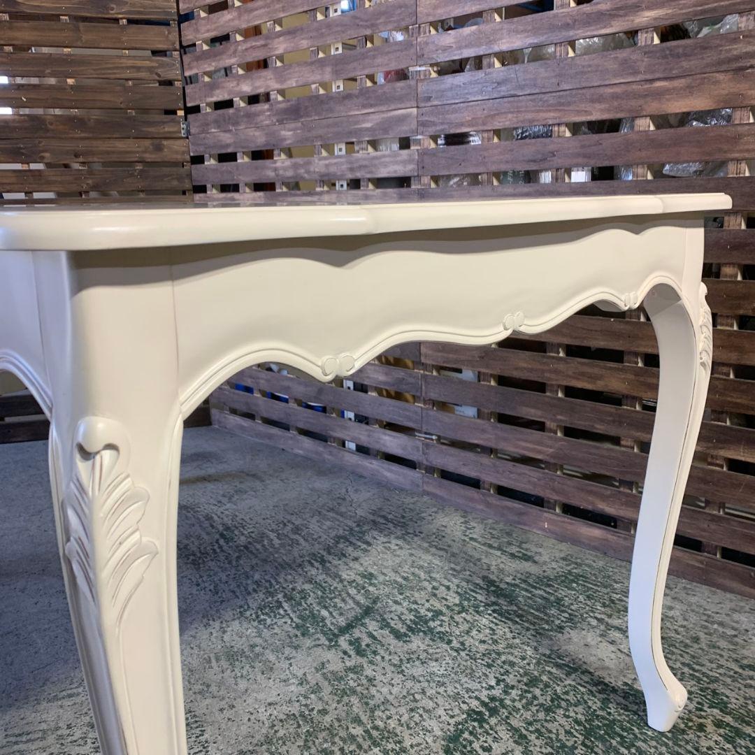 J829 ダイニングテーブル 引き出し付 アンティーク調 猫脚