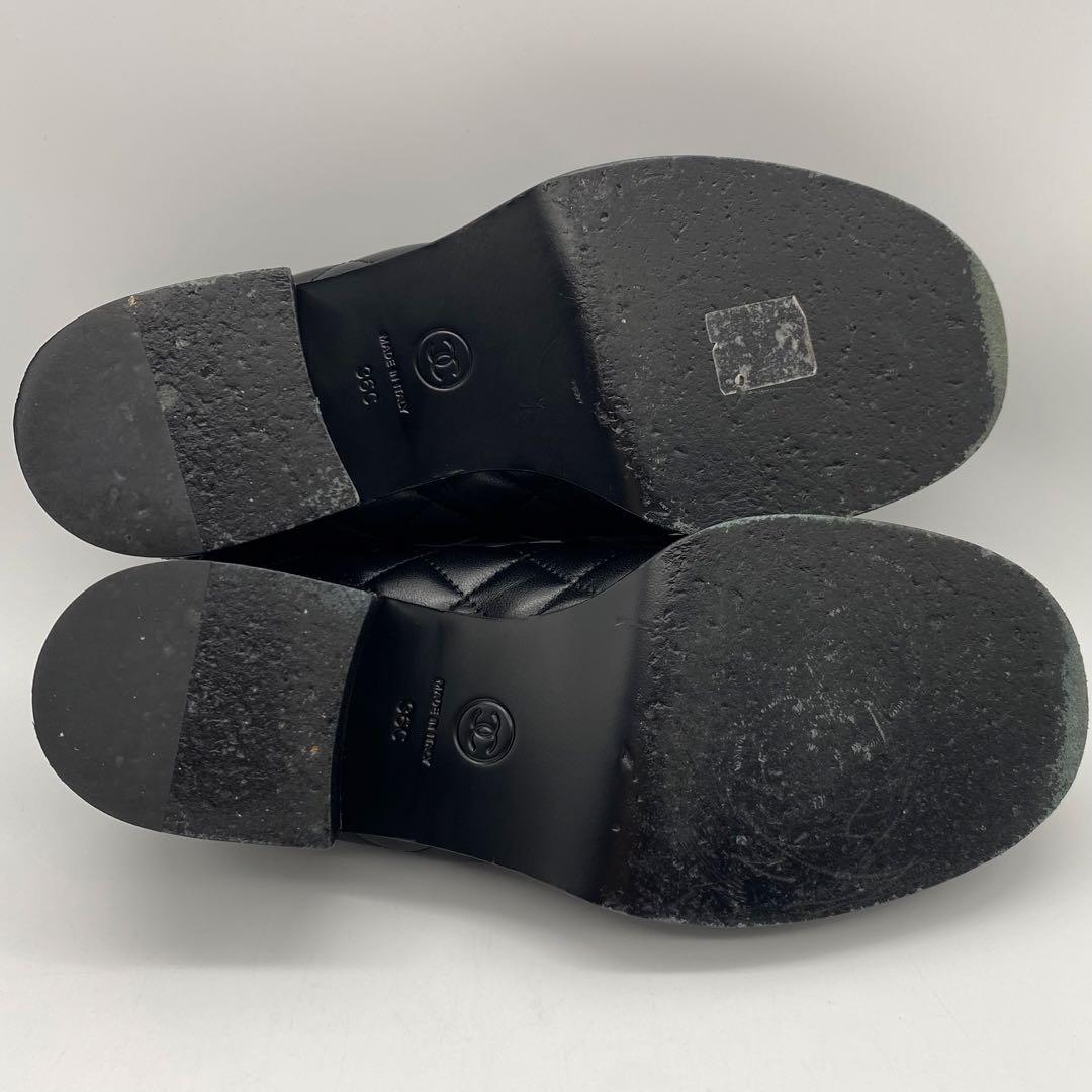 シャネル　CHANEL ローファー　ヒール　ハート　マトラッセ　キルティング