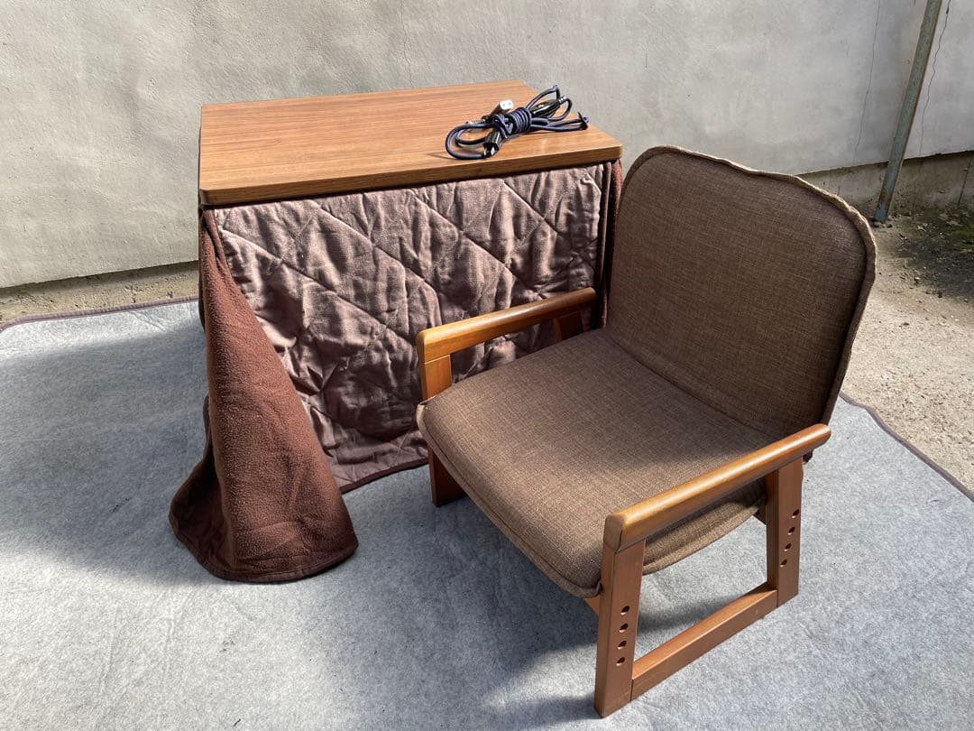 2way ユアサ　高低　コタツ　なごみ　椅子付