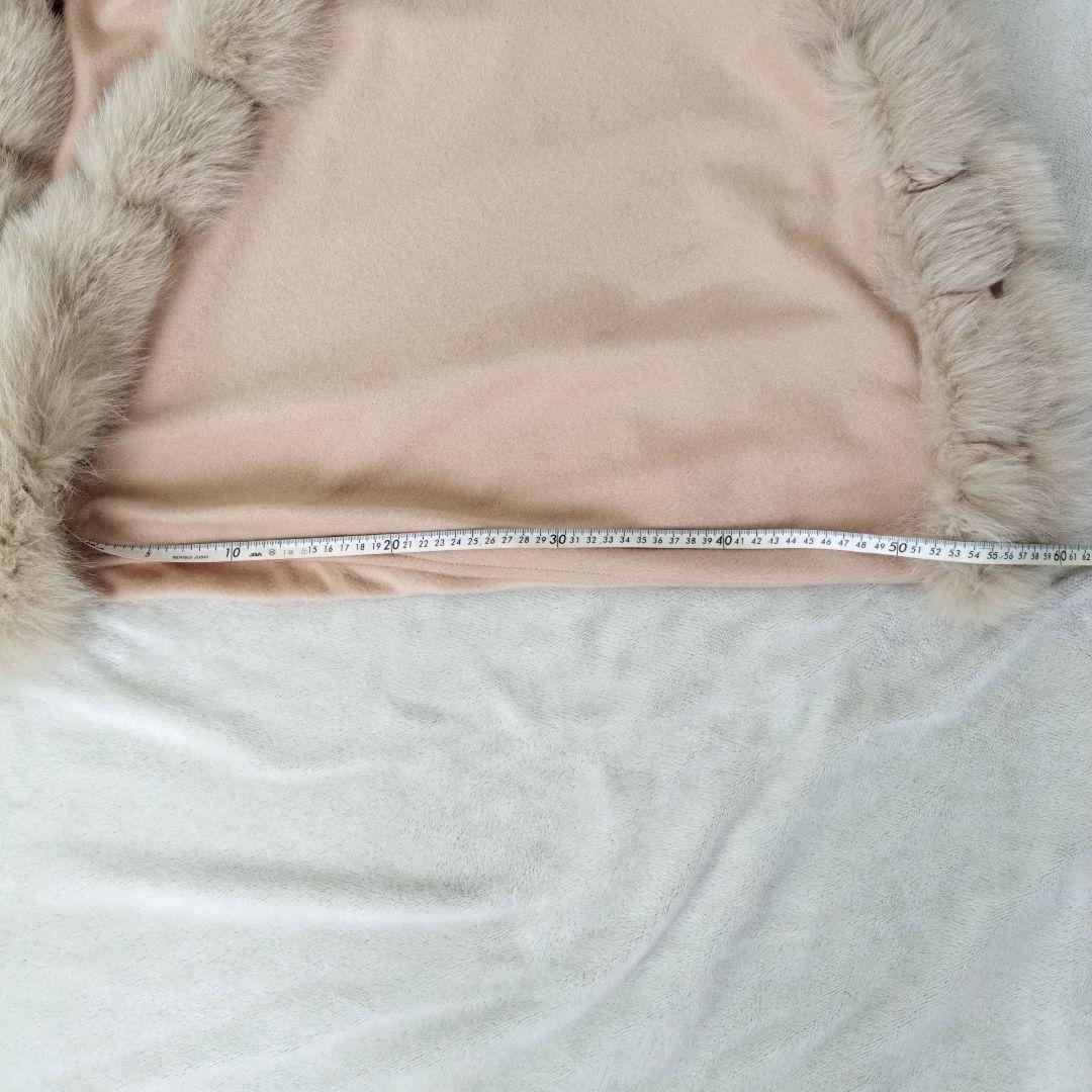 SAGA FURS カシミヤ　ブルーフォックス　 ポンチョ サガファー