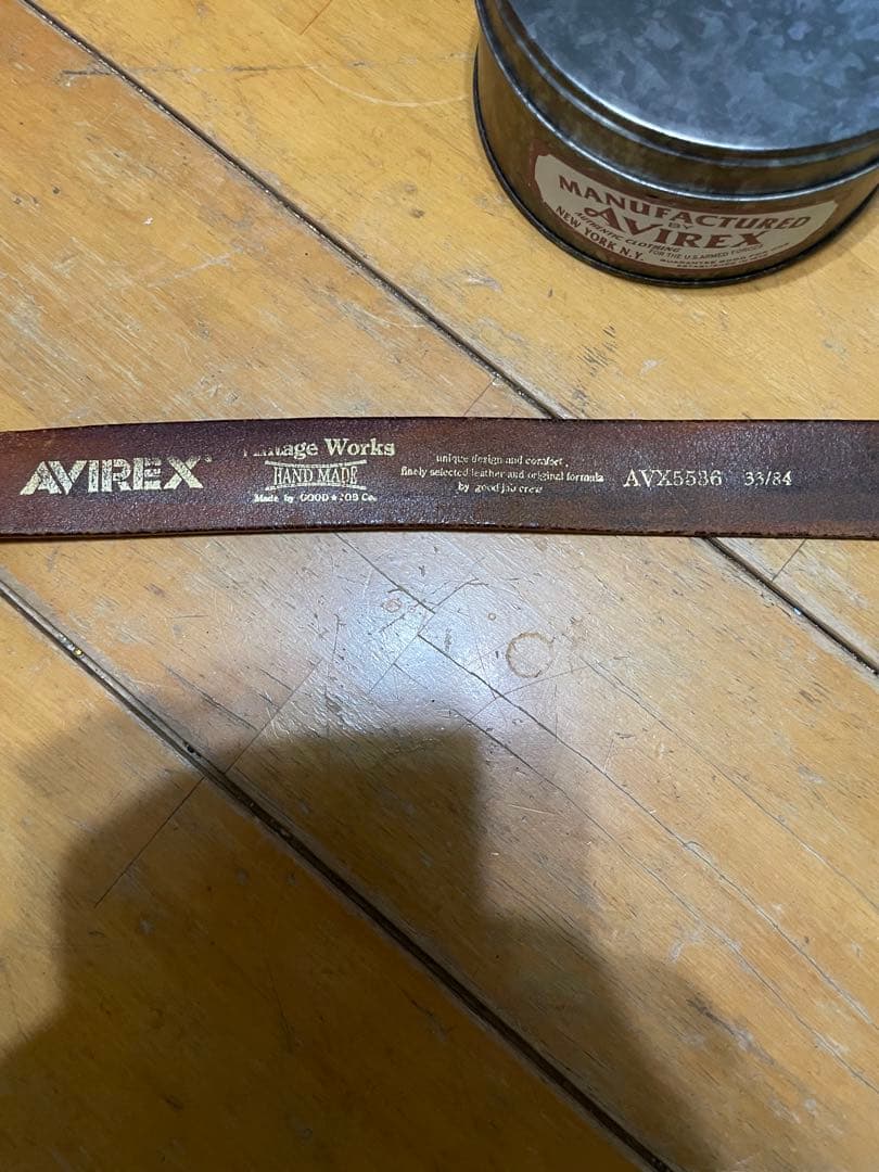 AVIREX ヴィンテージレザー ベルト　AVEX5536 33/84