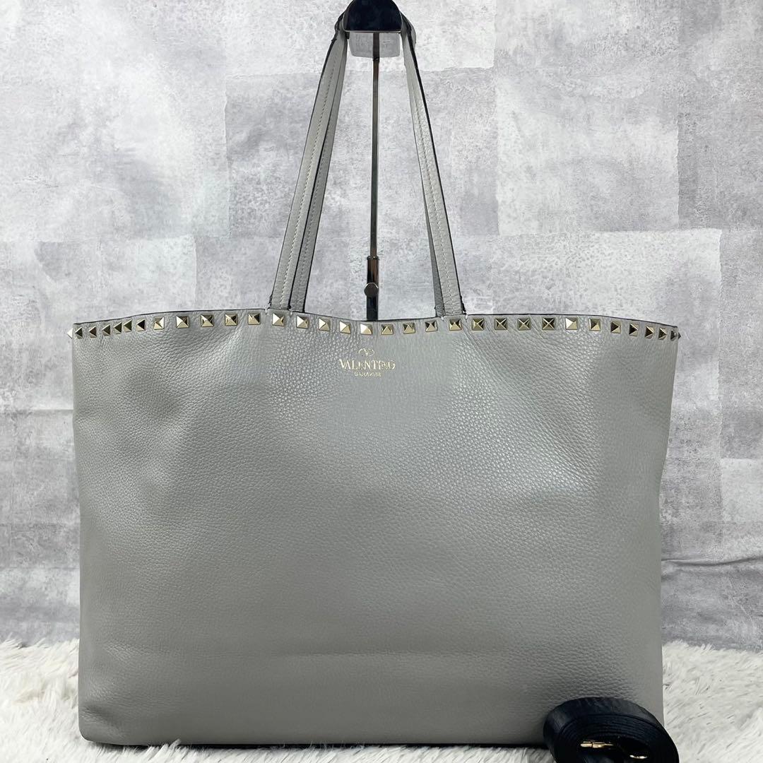 美品 ヴァレンティノガラヴァーニ レザー 2WAY ショルダーバッグ スタッズ