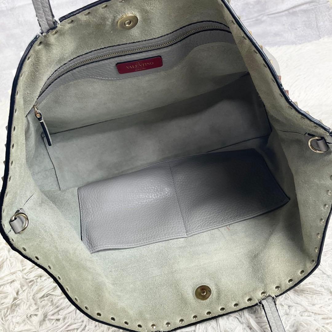 美品 ヴァレンティノガラヴァーニ レザー 2WAY ショルダーバッグ スタッズ