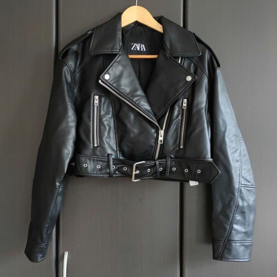 ザラ ZARA ライダース バイカージャケット フェイクレザー ショート丈