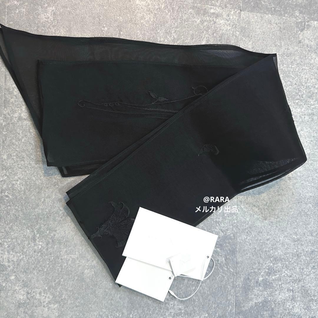 Mame Kurogouchi スカーフ Floral Scarf 花柄刺繍