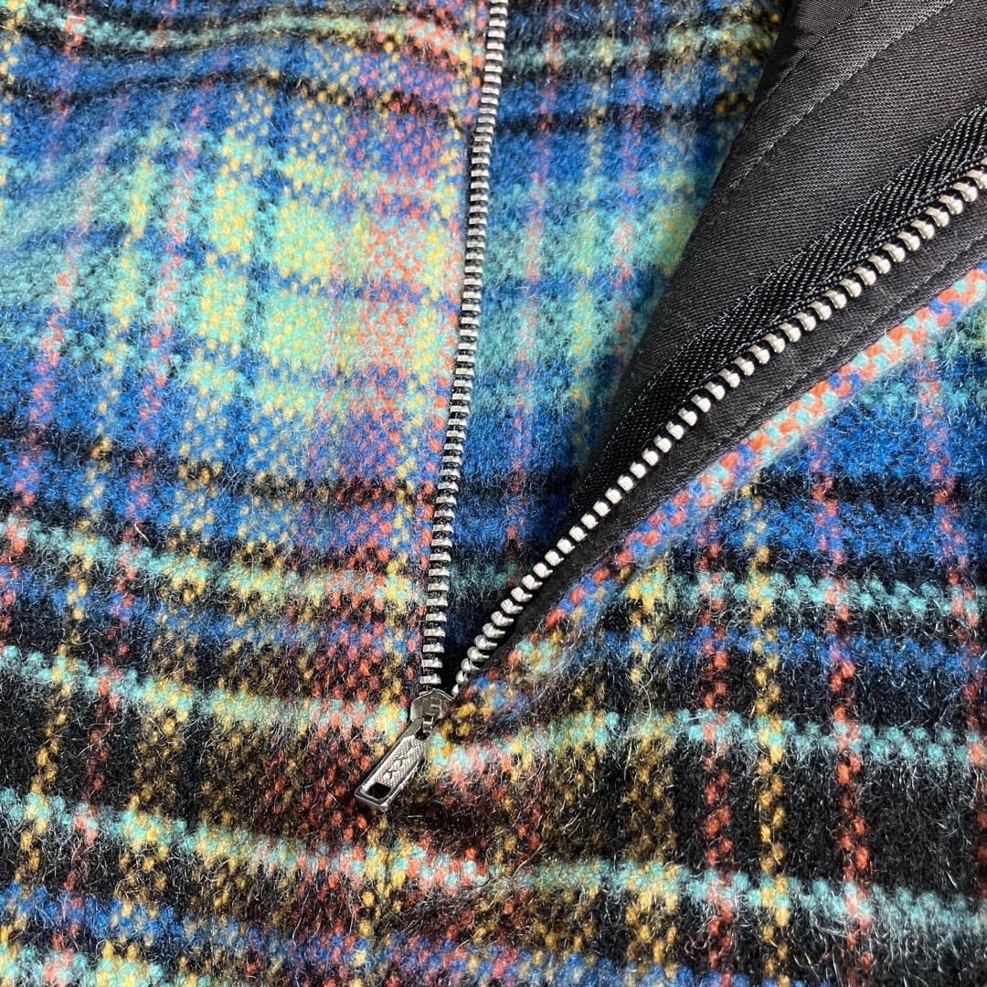 【本日21時迄価格】Y’s ヨウジヤマモト✨モヘヤ混変形デザインチェックスカート