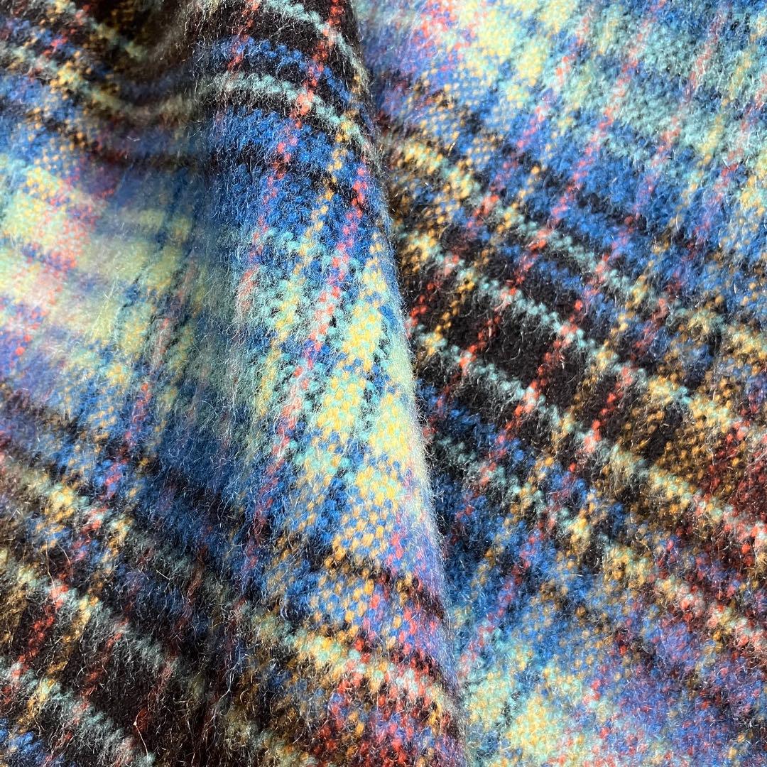 【本日21時迄価格】Y’s ヨウジヤマモト✨モヘヤ混変形デザインチェックスカート