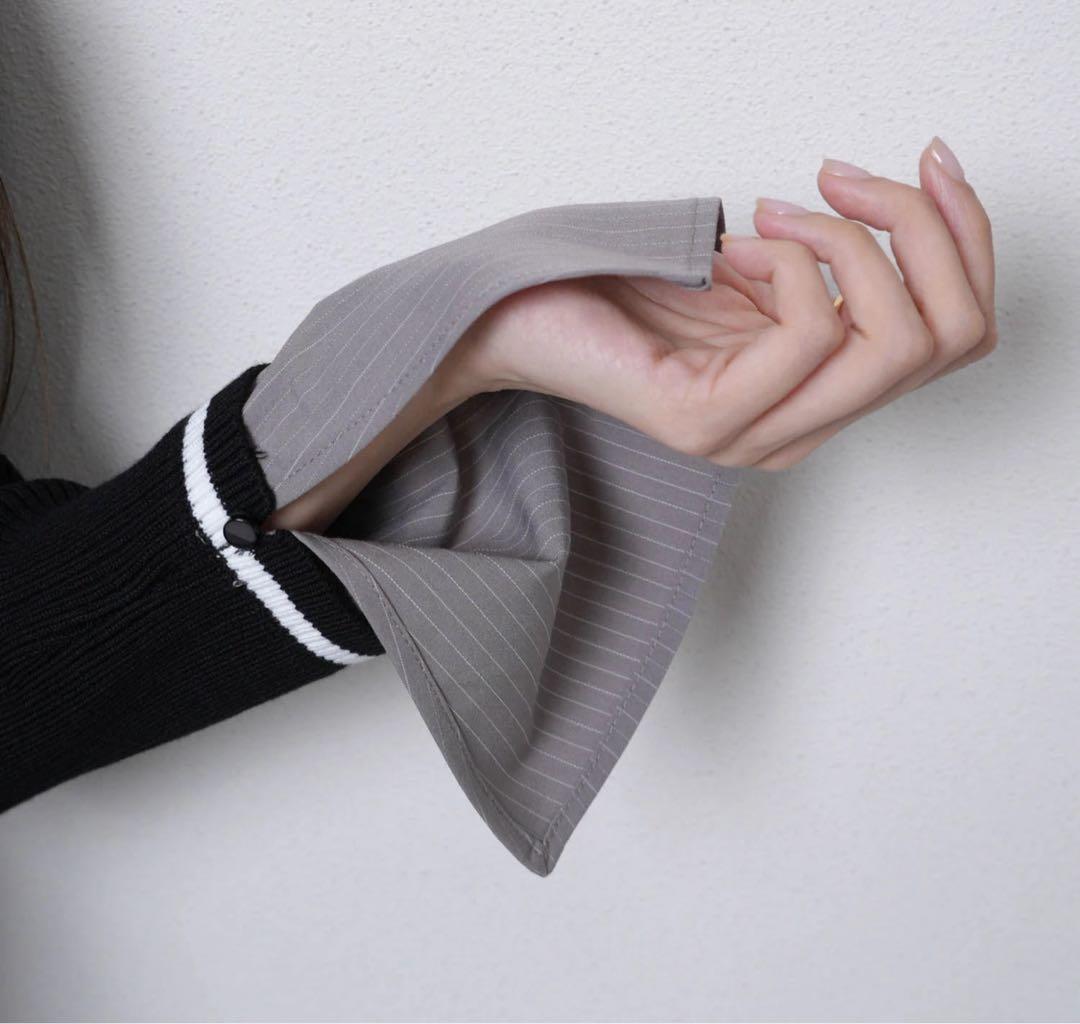 3新品リップサービス定価13750円シャツドッキングプリーツワンピース黒