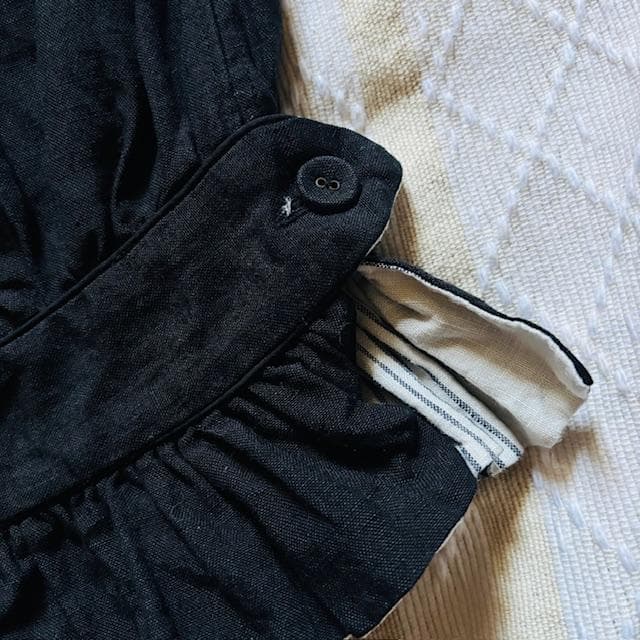 値下！極レア極美品！nolumさん ドロワーズ 黒 リネンパンツ ギャザー