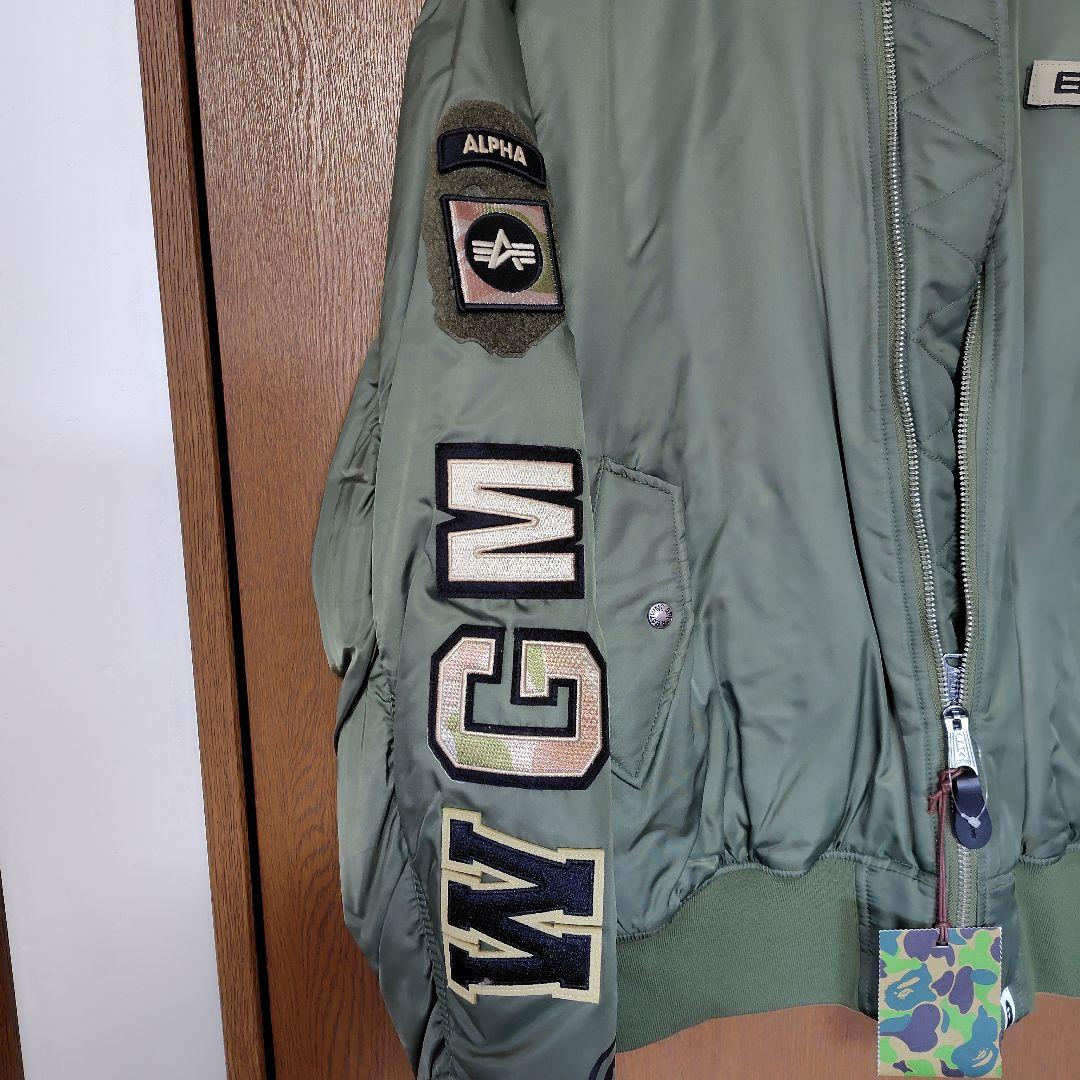 BAPE BAPE MA-1 フライトジャケット オリーブグリーン