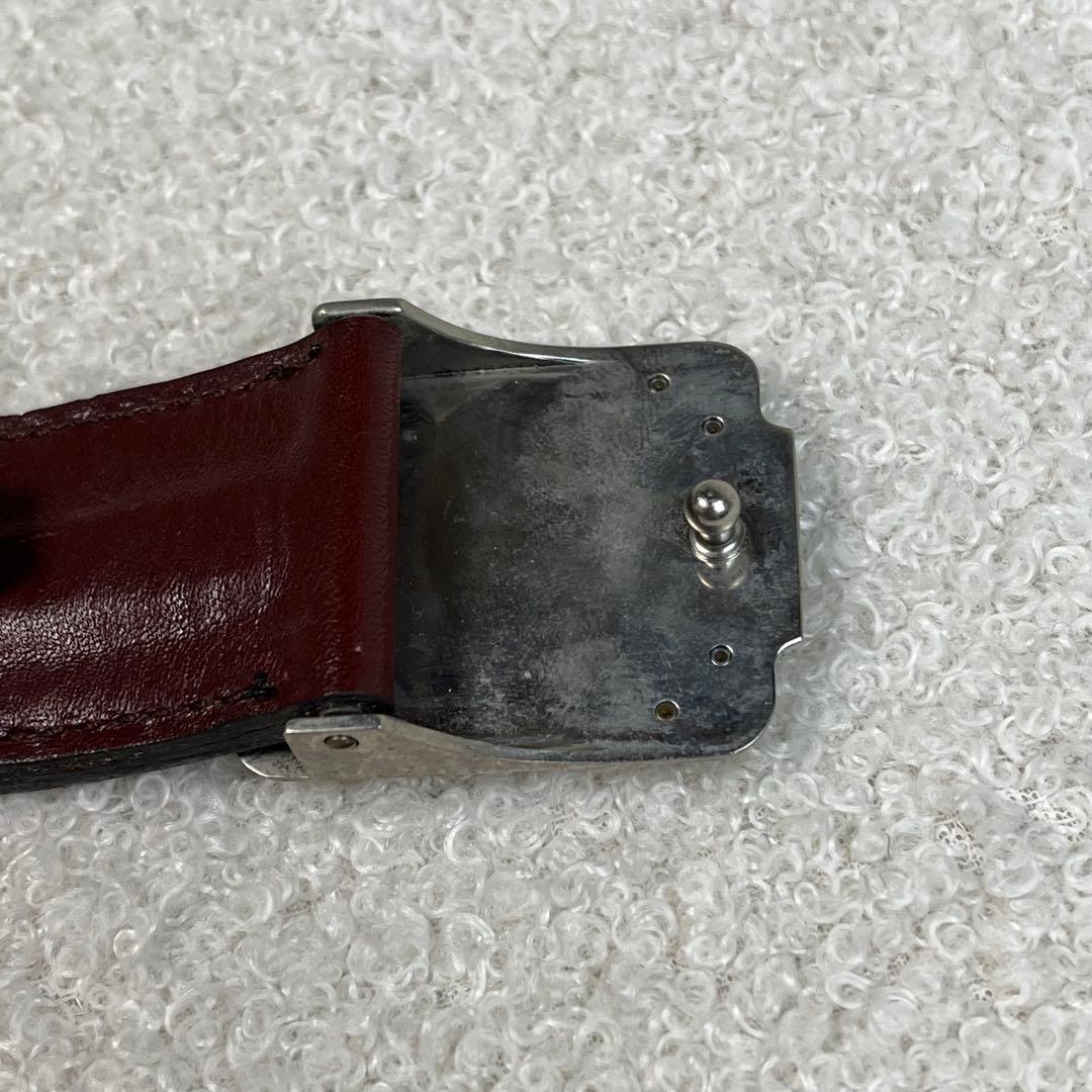 美品　Cartier ベルト　レザー　マストライン　ボルドー　シルバー　ゴールド