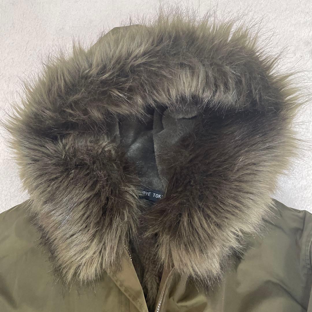 【Rish NY】モッズコートファー付（取り外し可）（全天候型）オリーブグリーン