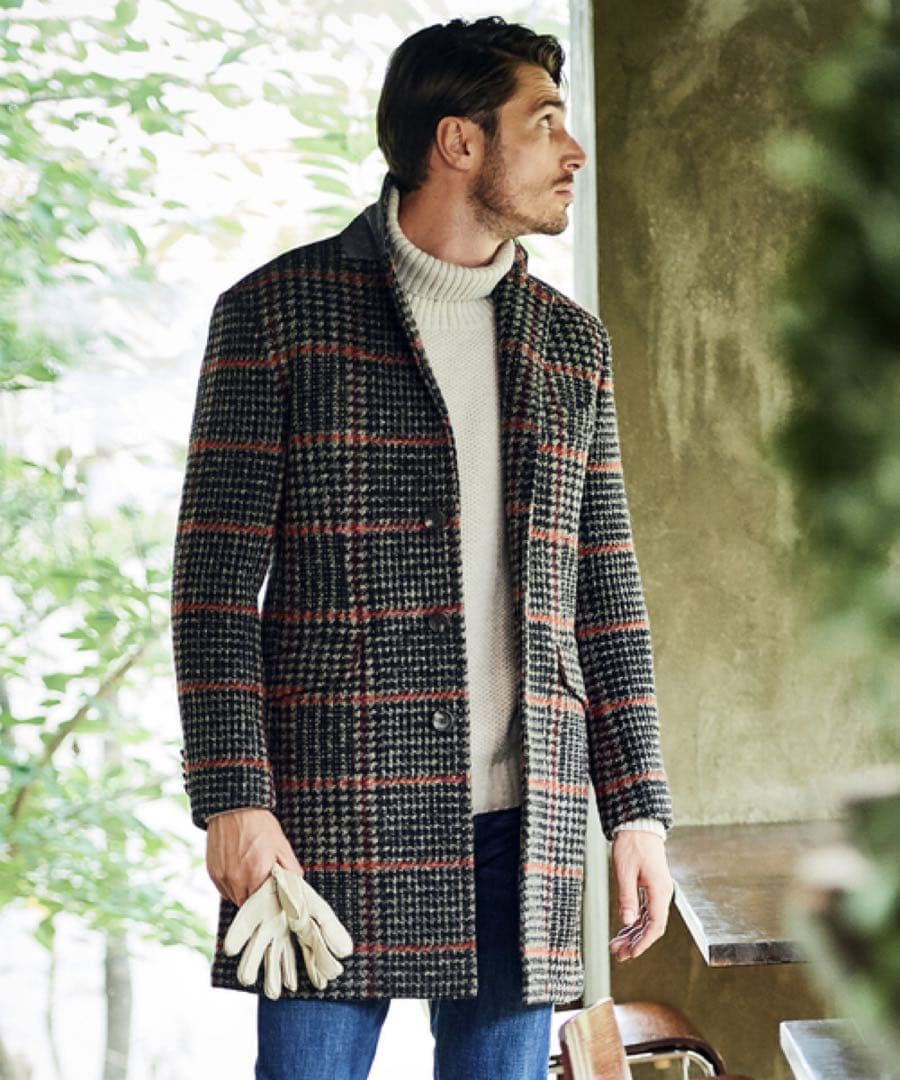 G-STAGE 【美品】 高年式 近年 蜂 ビー イタリア製 チェック コート