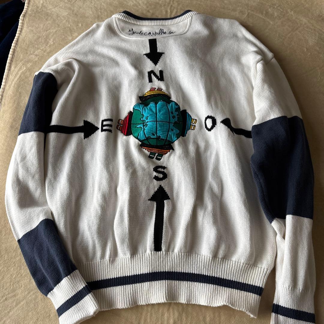 カステルバンジャック観光地刺繍 ニットセーター Lサイズ