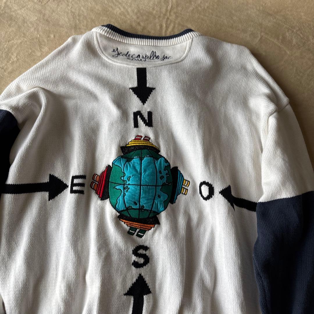 カステルバンジャック観光地刺繍 ニットセーター Lサイズ