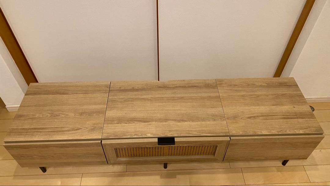 【直接取引】テレビボード　テレビ台　ラタン調　北欧　ナチュラルオーク　150cm