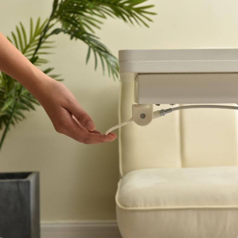 超人気！多用途テーブル 2倍に広がるガス圧昇降テーブル WHITE