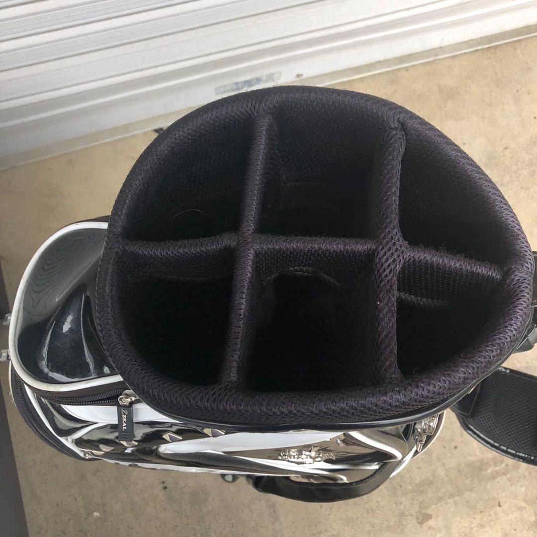 ゴルフバッグ キャディバッグ ZEAL ジール スカル 合成皮革 エナメル