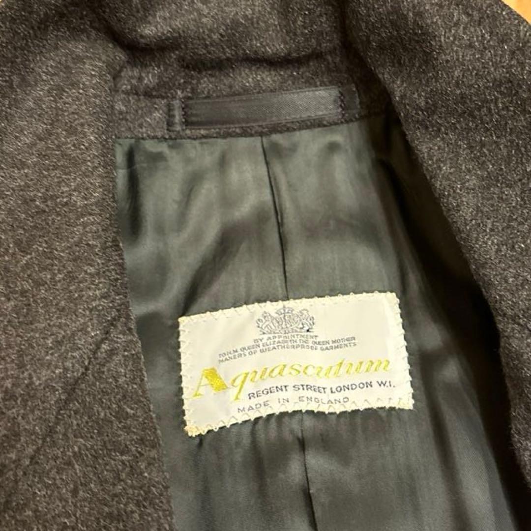 R*0様 アクアスキュータム ピュアカシミヤ　チェスターコート　チャコール　サイ