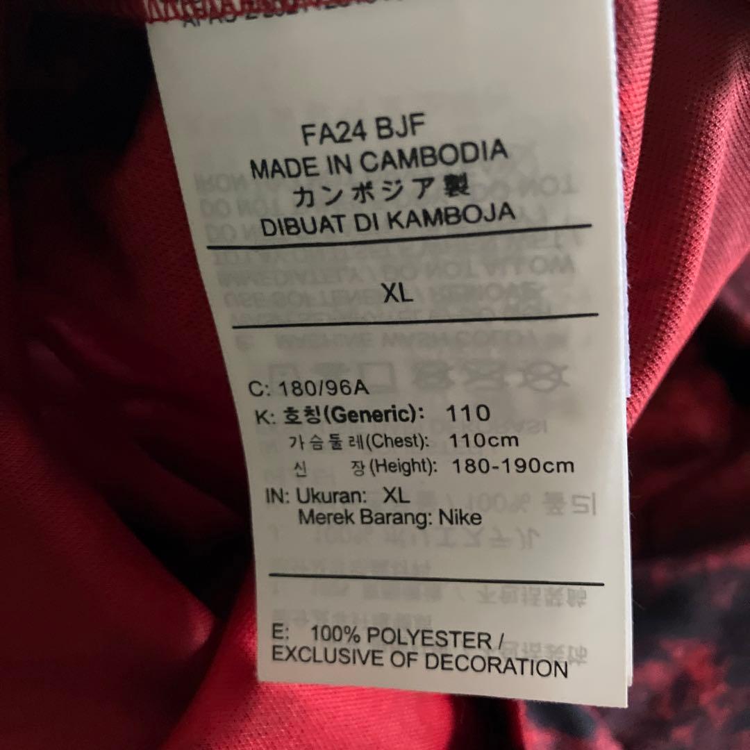 極美品　浦和レッズ Nike 24シーズンユニフォーム　赤黒　XL