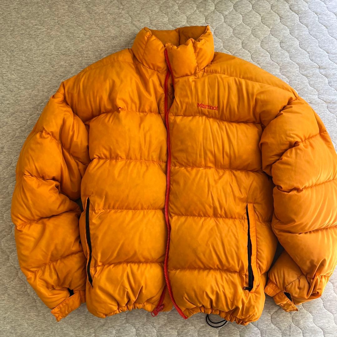 キムタク着用Marmot ダウンジャケット Lオレンジ マンゴー - メルカリ