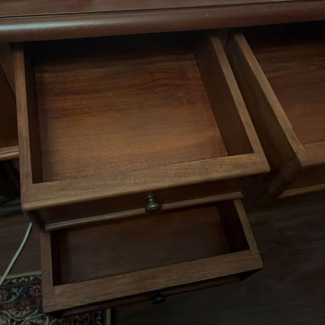 マホガニー 無垢 デスク アンティーク