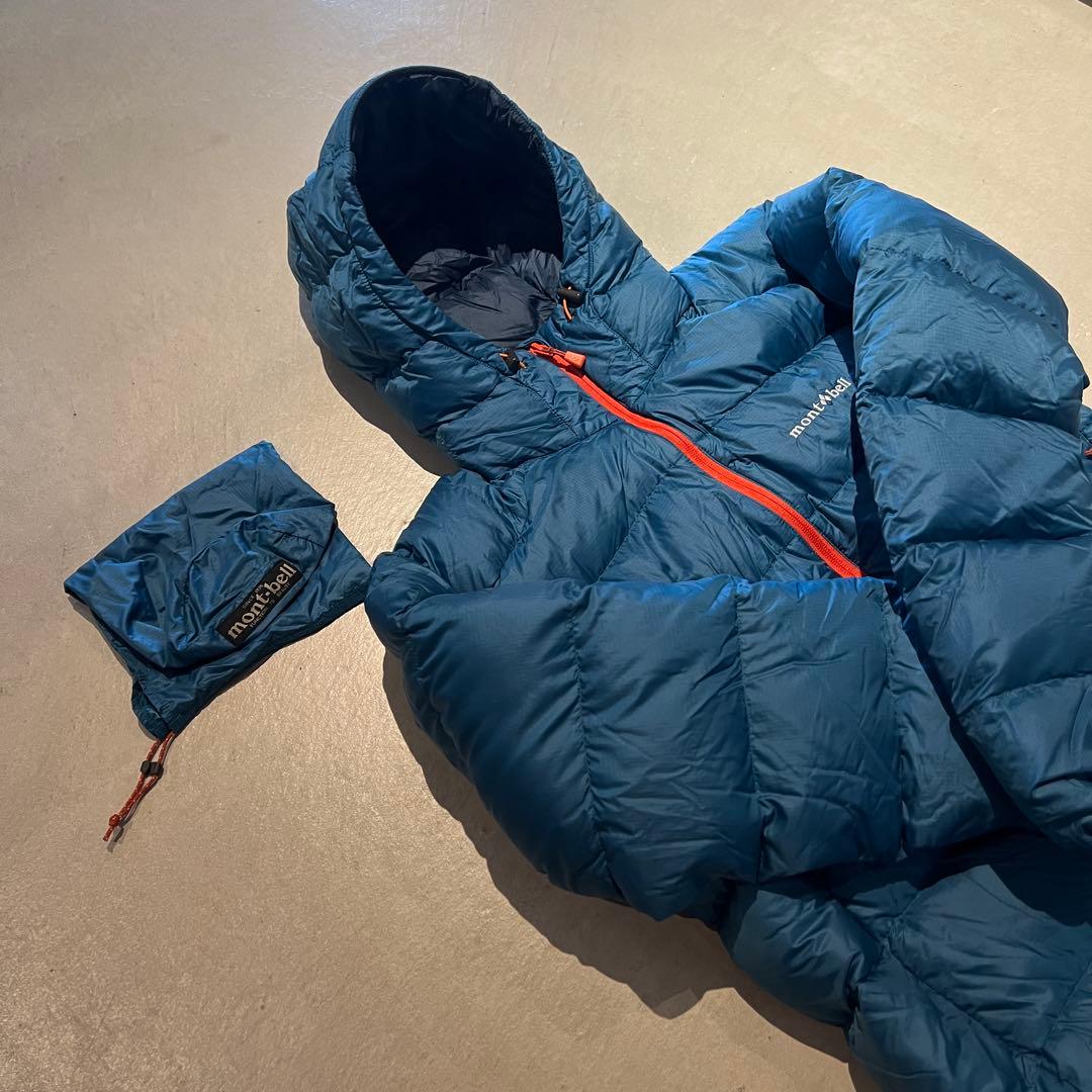 【希少カラー✨】montbell アルパインダウン　ターコイズ　ブルー M