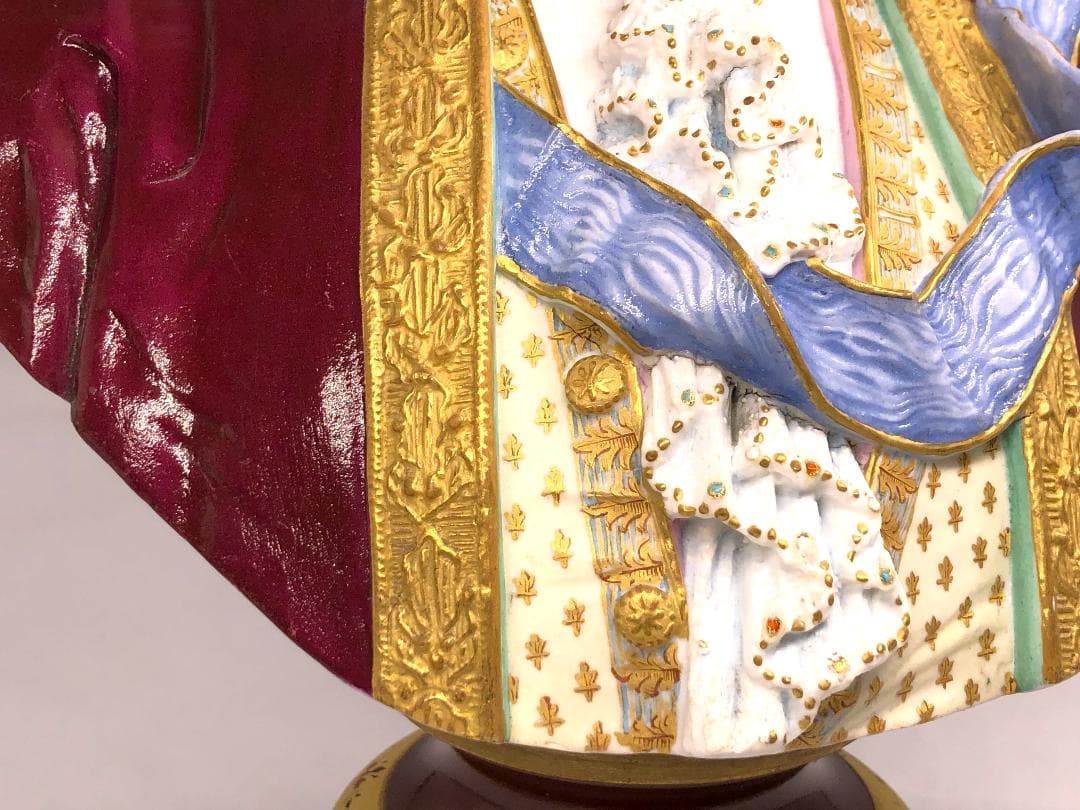 【 C.BauRy制作 】　セラミック貴族胸像　19世紀後期