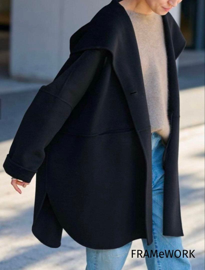 美品✨FRAMeWORK フレームワーク ハミルトンリバーフーディポンチョ