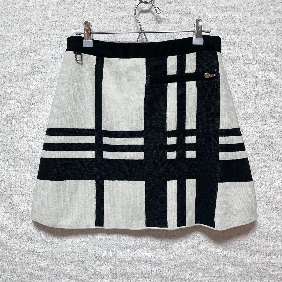 美品♡DESCENTE デサントゴルフ セットアップ ニット スカート チェック