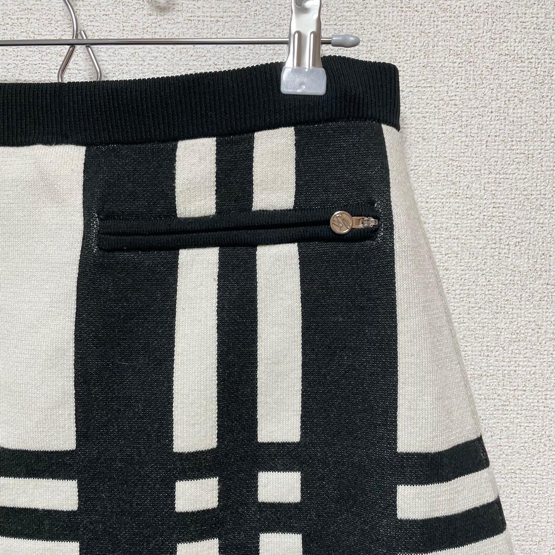 美品♡DESCENTE デサントゴルフ セットアップ ニット スカート チェック