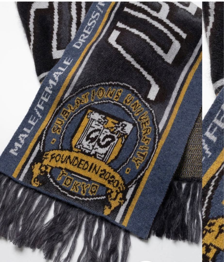 sublations FOOTBALL SCARF ASH BLACK