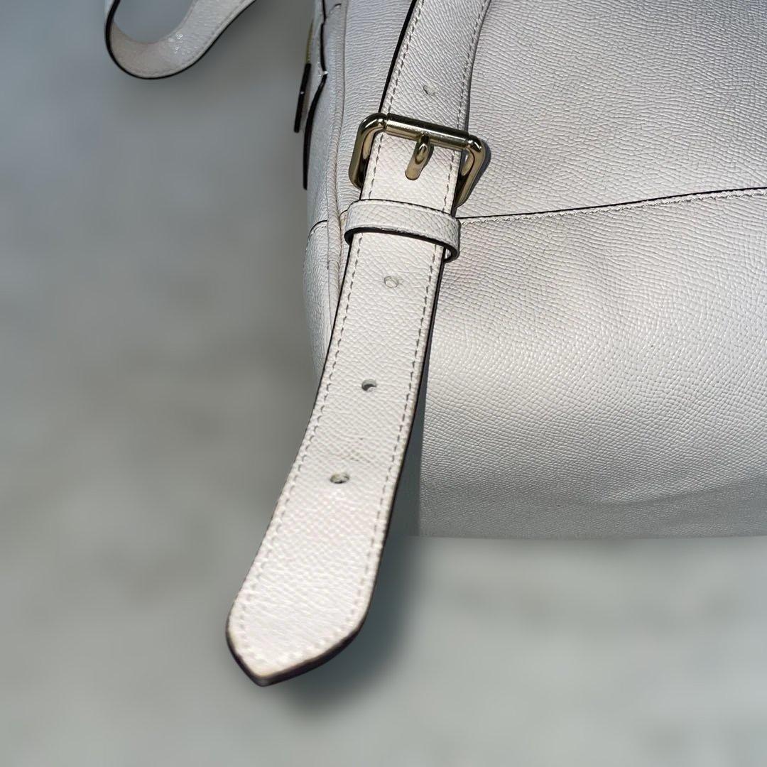 【美品】 COACH コーチ リュック バッグパック レザー ホワイト