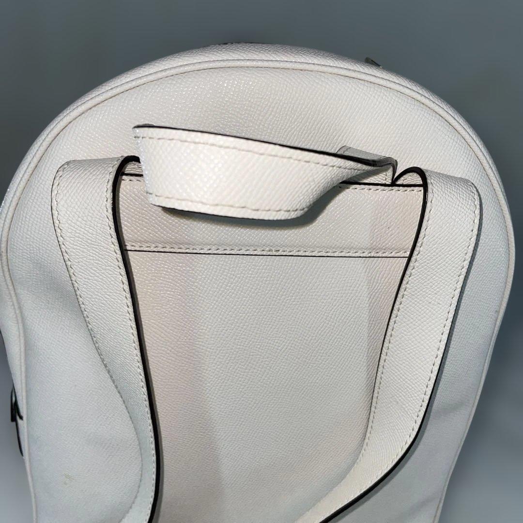 【美品】 COACH コーチ リュック バッグパック レザー ホワイト