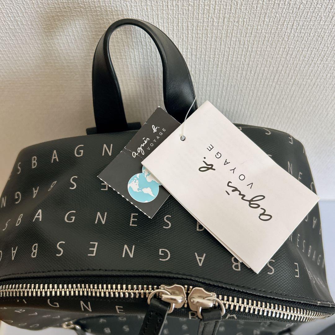【タグ付き✨️】agnes b. アニエスベー ロゴプリント ブラックリュック