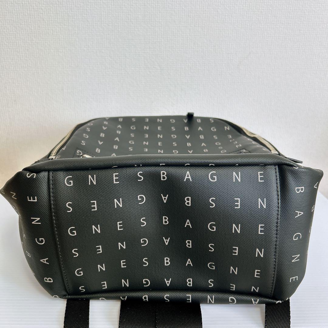 【タグ付き✨️】agnes b. アニエスベー ロゴプリント ブラックリュック