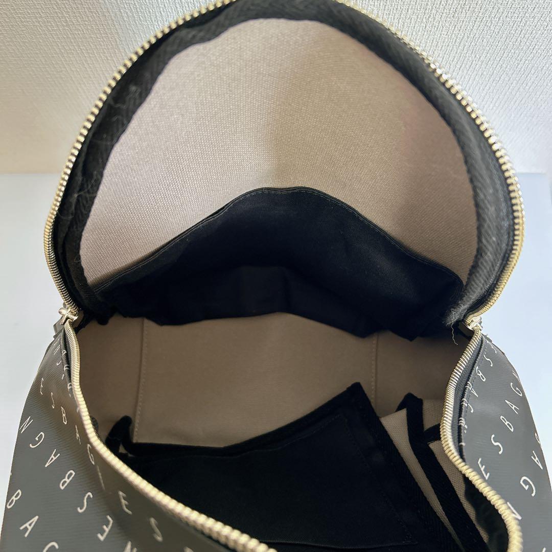 【タグ付き✨️】agnes b. アニエスベー ロゴプリント ブラックリュック