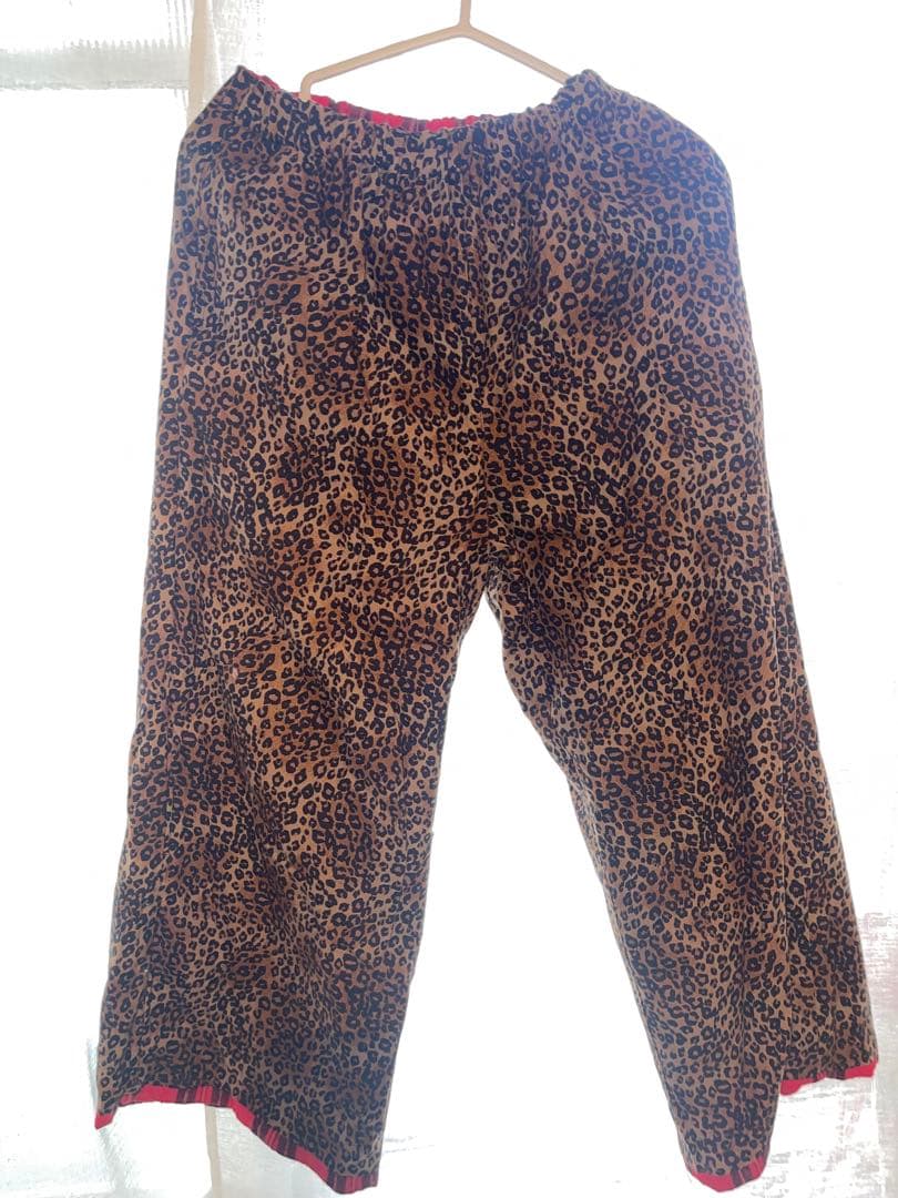 コムデギャルソン　tao チェック柄とヒョウ柄のリバーシブルパンツ