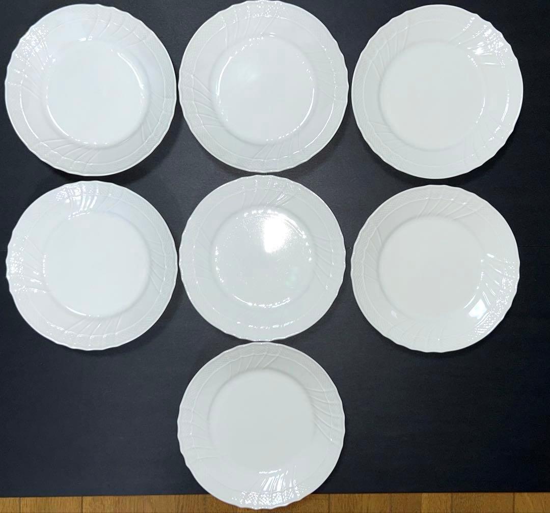 リチャードジノリ ベッキオホワイト 19.5cm プレート 7枚セット