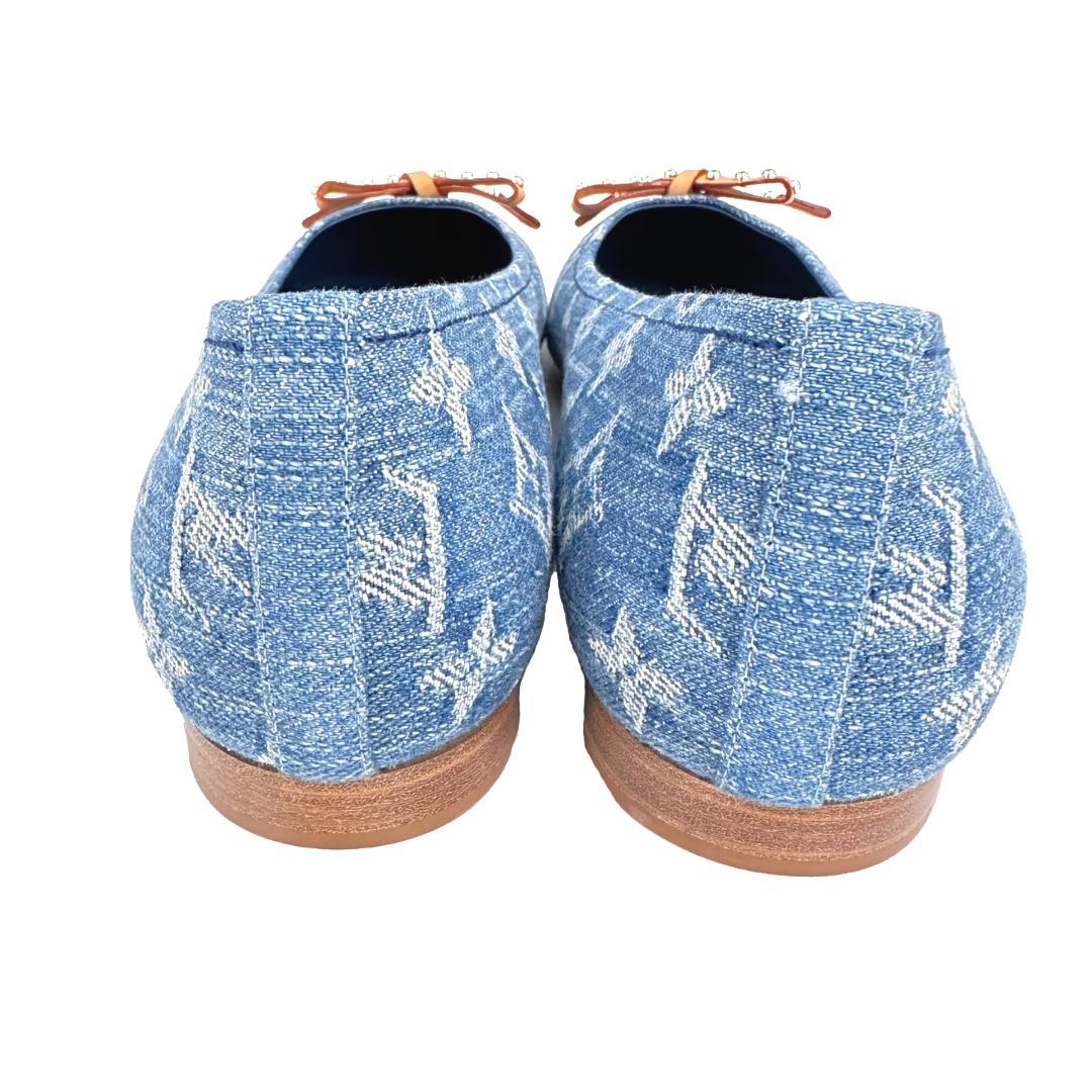 【未使用品】LOUIS VUITTON ヴィトン デニムバレリーナシューズ