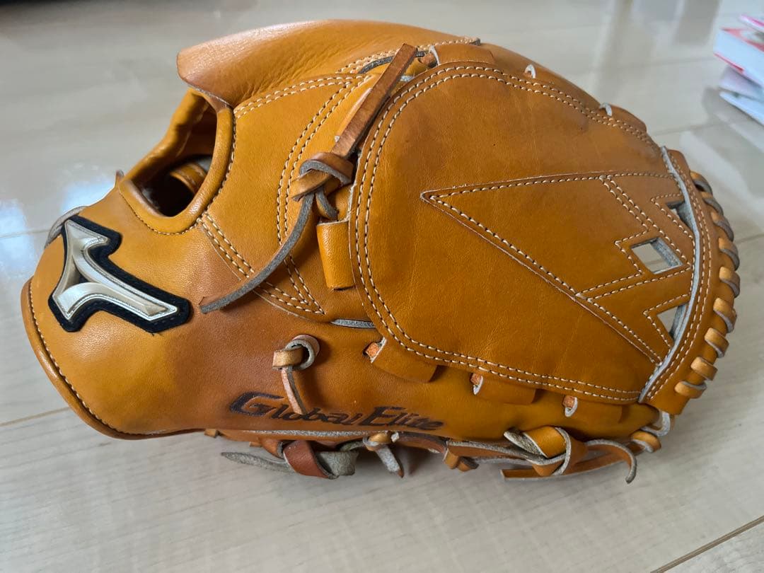 Mizuno Global Elite 軟式グローブ オレンジ