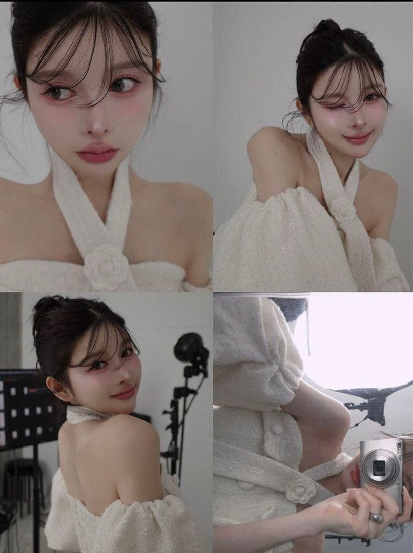 Darich ホルターネックオフショルツイードトップス　ホワイト