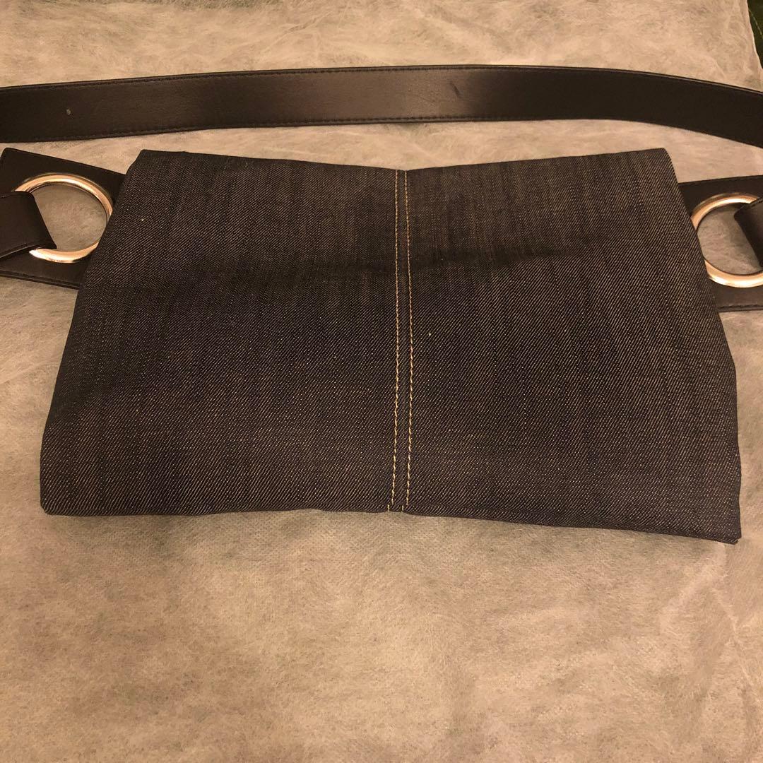 新品 カワカワ kawakawa デニム！ボディバッグ ショルダーバッグ M