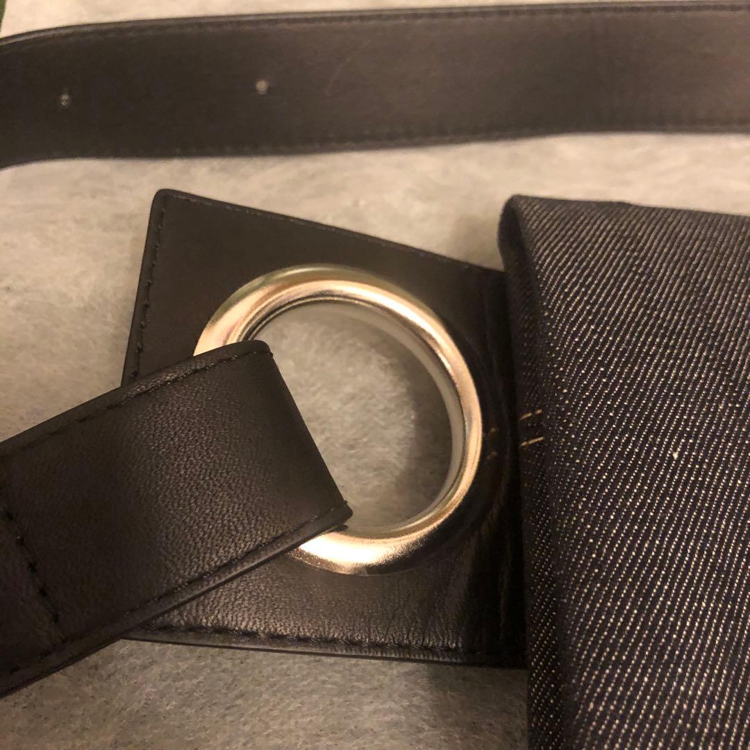 新品 カワカワ kawakawa デニム！ボディバッグ ショルダーバッグ M